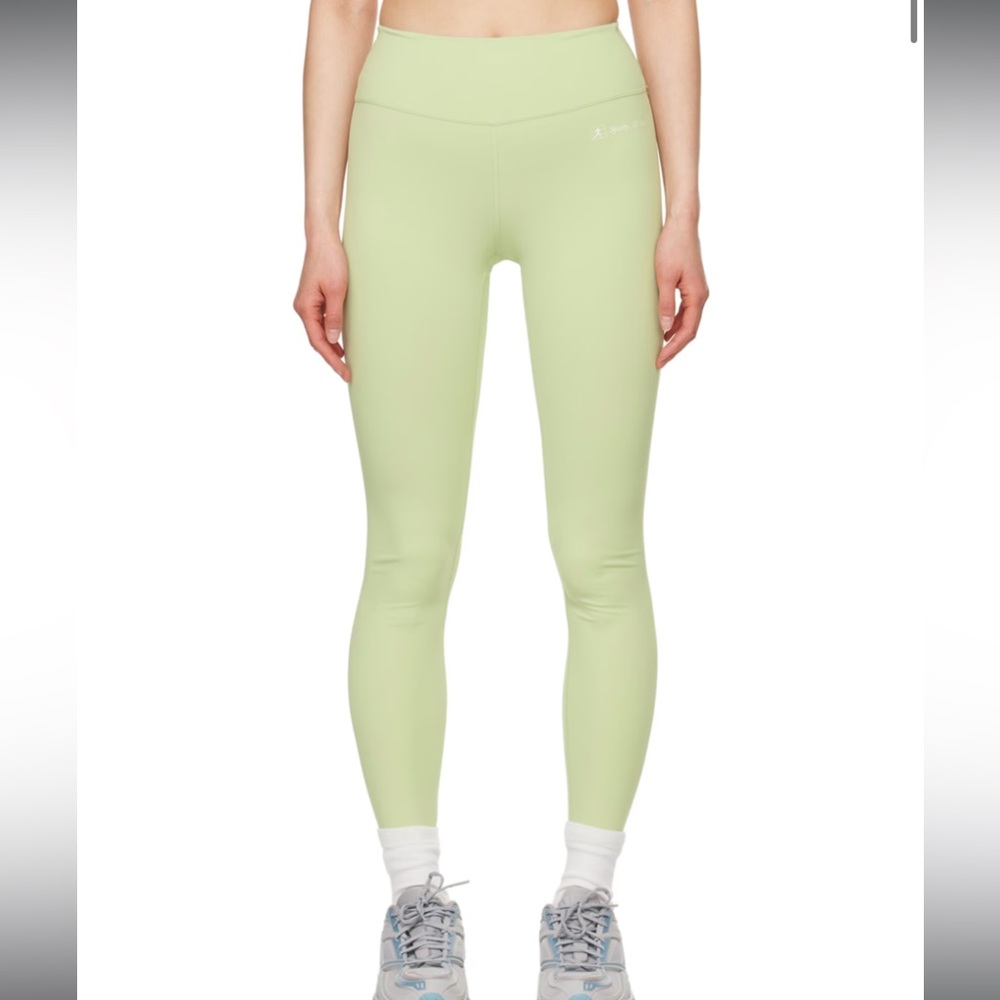 SPORTY & RICH Green Runner Script Leggings